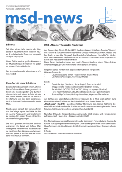 Editorial Kurz-Portr&auml;t einer Sch&uuml;lerin