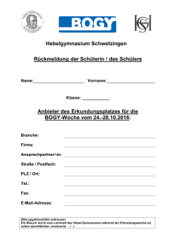Hebelgymnasium Schwetzingen R&uuml;ckmeldung der Sch&uuml;lerin / des