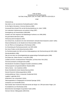 Hermann Klenner März 2016 Kritik am Recht Aktualisierende