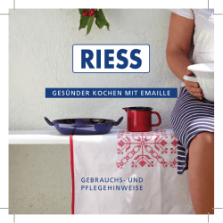 und pflegehinweise - RIESS KELOmat GmbH