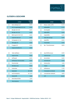 Gläser & Geschirr