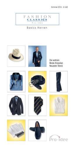 Basics Herren Im Katalog Fashion Classics - Pro-Idee