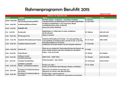 Rahmenprogramm 2015 (2017 folgt nach