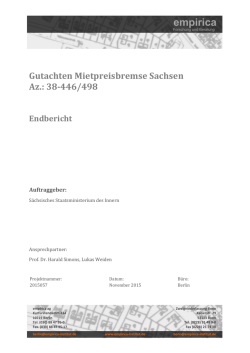 Gutachten Mietpreisbremse