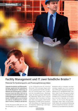 Facility Management und IT: zwei feindliche Brüder? - Medizin-EDV