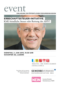 ERBSCHAFTSSTEUER-INITIATIVE. KMU-feindliche Steuer