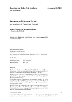 Drucksache 15/7110 - Landtag Baden W&uuml;rttemberg