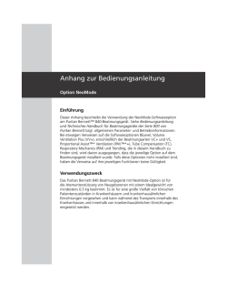 Anhang zur Bedienungsanleitung