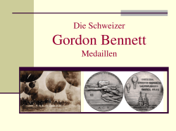 Vortrag Gordon-Bennett-Medaillen Präsentation