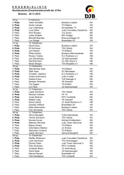 Ergebnisse U15m - Deutscher Judo-Bund