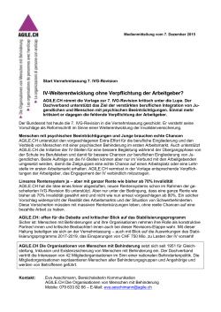 IV-Weiterentwicklung ohne Verpflichtung der Arbeitgeber?