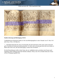 1 Stadterweiterung und Befestigung 1316 ff. Verpflichtung des