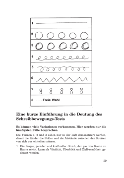 Eine kurze Einf&uuml;hrung in die Deutung des Schreibbewegungs