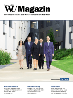 WU-Magazin 3/2015 - Wirtschaftsuniversität Wien