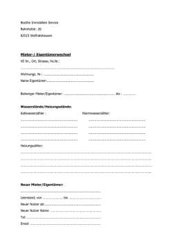Mieter-/ Eigentümerwechsel