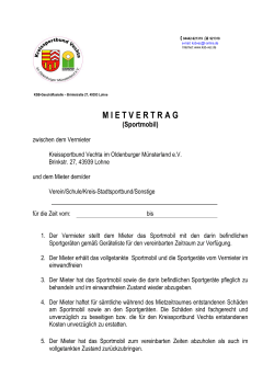 mietvertrag - Kreissportbund Vechta