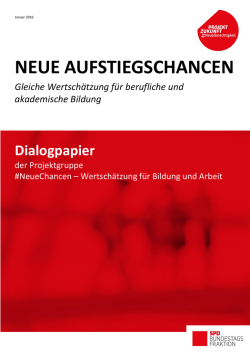 Neue Aufstiegschancen - SPD