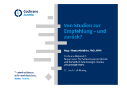 Von Studien zur Empfehlung – und zurück?