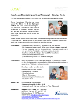 Heidelberger Elterntraining zur Sprachförderung 3 - 6