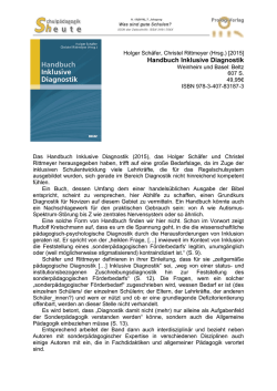 Handbuch Inklusive Diagnostik