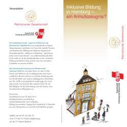 Inklusive Bildung in Hamburg &ndash; ein Armutszeugnis?