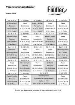 Veranstaltungskalender