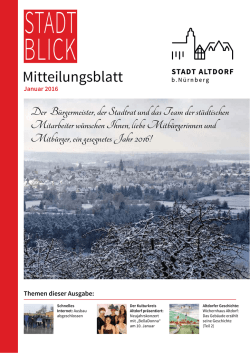 Januar 2016-Stadtblick - Stadt Altdorf b. N&uuml;rnberg