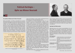 Politisch Verfolgte - Zeitgeschichte Wiener Neustadt