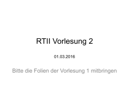 RTII Vorlesung 2