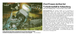 Zwei Frauen sterben bei Verkehrsunfall in Schneeberg