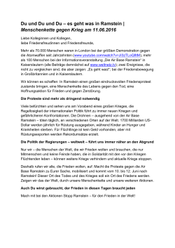 Du und Du und Du &ndash; es geht was in Ramstein