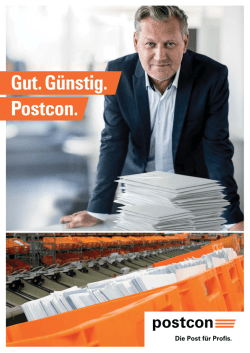 Gut. G&uuml;nstig. Postcon.