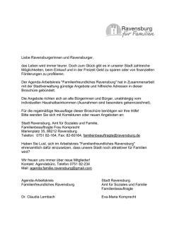 Gut und g&uuml;nstig leben in Ravensburg