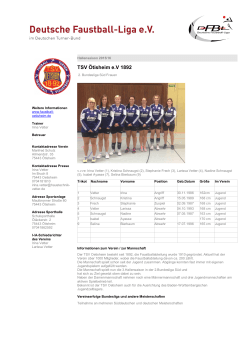 TSV Ötisheim eV 1892 - Deutsche Faustball-Liga