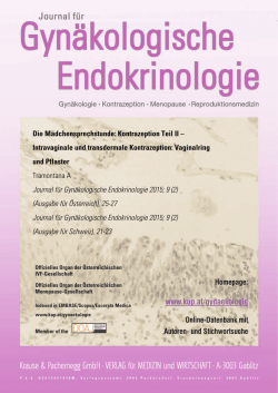Intravaginale und transdermale Kontrazeption