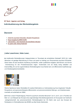 Individualisierung des Werkstattangebots :: 53&deg; Nord