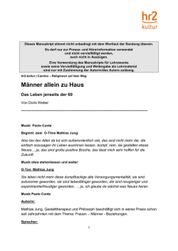 Doris Weber: M&auml;nner allei zu Haus. Das Leben jenseits der 60
