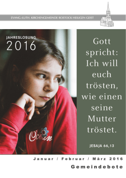 Gemeindebote 1-2016 - Heiligen-Geist