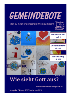Gemeindebote 2015_3 - Evangelische Kirchengemeinde