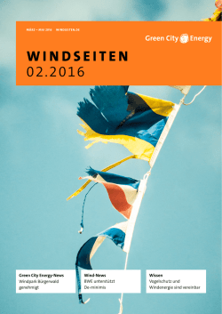Green City Energy-News Windpark B&uuml;rgerwald genehmigt Wind