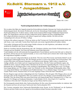 Bericht - Kreisschützenverband Stormarn