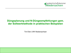 D&uuml;ngeplanung und N-D&uuml;ngeempfehlung gem. der Sollwertmethode