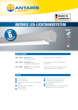 Datenblatt ANTARIS ® LED Lichtbandsysteme