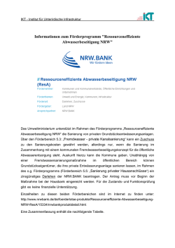 Informationen zum F&ouml;rderprogramm "Ressourceneffiziente