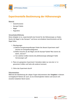 Experimentelle Bestimmung der Höhenenergie