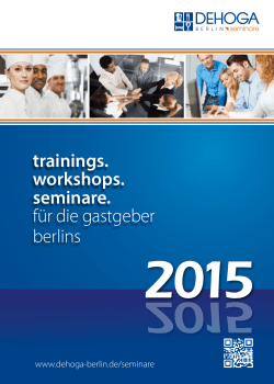 trainings. workshops. seminare. für die gastgeber berlins