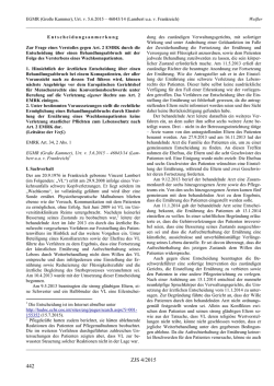EGMR (Gro&szlig;e Kammer), Urt. v. 5.6.2015 &ndash; 46043/14 (Lambert
