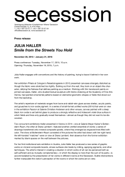 Press release Julia Haller