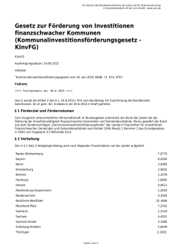 Kommunalinvestitionsförderungsgesetz - KInvFG