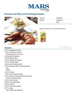 Hummer mit Ebly und Fr&uuml;hlingszwiebeln